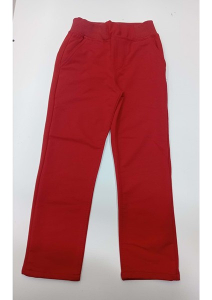 Gez Ribinalı Penye Pantalon - Kırmızı - 11-12 Yaş