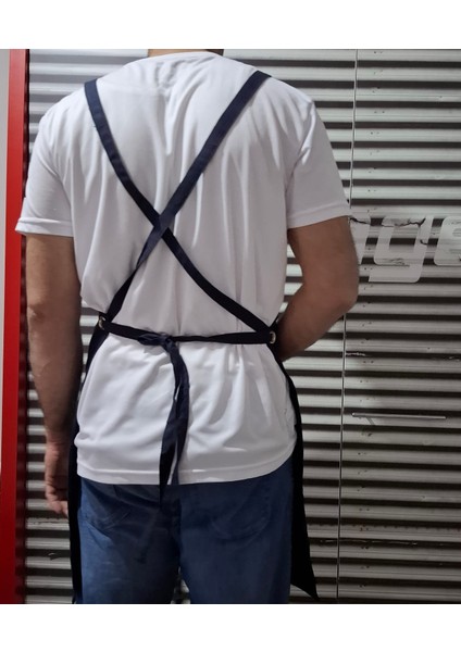 Mutfak Önlüğü Leke Tutmayan Sıvı Itici Kumaş Çapraz Askılı