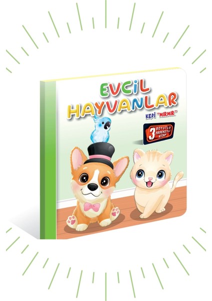 3 Boyutlu, Hareketli Kitaplar "evcil Hayvanlar" Pop-Up Kitap