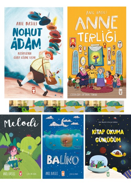 Anne Terliği / Kitap Okuma Günlüğüm / Nohut Adam / Melodi / Balino (5 Kitap) - Anıl Basılı