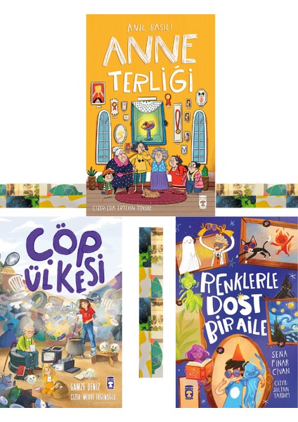 Anne Terliği / Renklerle Dost Bir Aile / Çöp Ülkesi (3 Kitap)