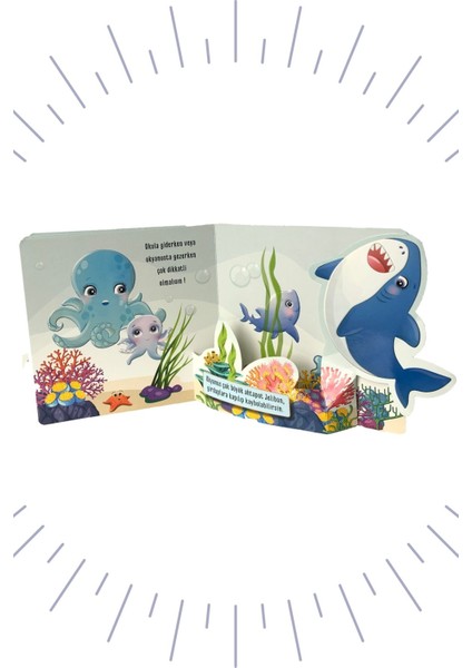 3 Boyutlu, Hareketli Kitaplar "okyanus " Pop-Up Kitap