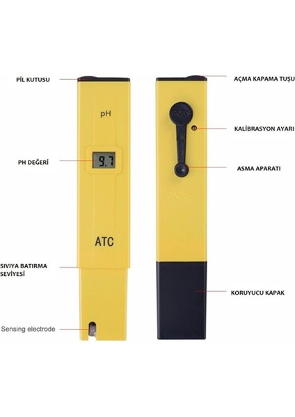 Dijital Ph Metre su kalitesi test cihazı, akvaryum, balık havuzu modelleri