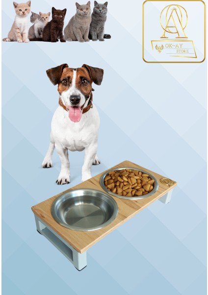 Kedi ve Köpekler Için Dayanıklı Mama ve Su Standı – Sağlıklı ve Şık Tasarım Okay Store fiyatları