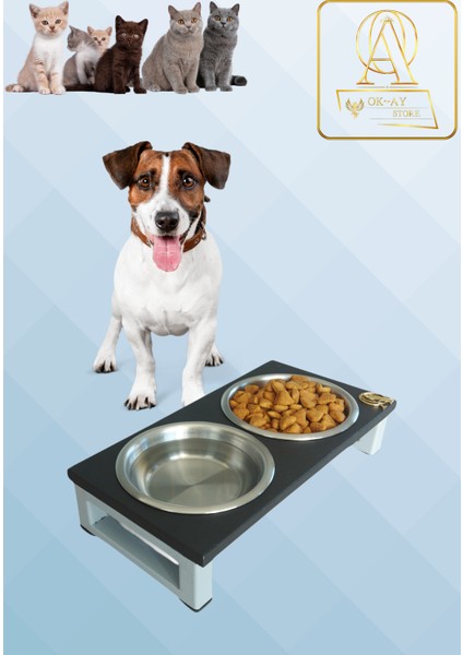 Kedi ve Köpekler Için Dayanıklı Mama ve Su Standı – Sağlıklı ve Şık Tasarım Okay Store fiyatları