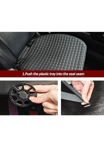 Mercedes Su Geçirmez Ön Arka Araba Koltuk Minder Deri Siyah Oto Koltuk Minderi 3'lü Oturak Örtüsü indirimleri