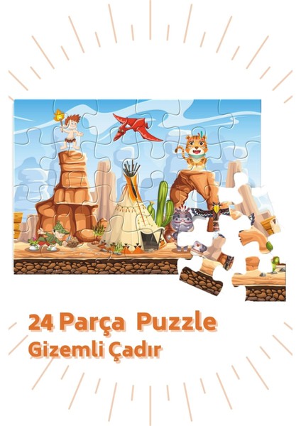 3 Lü Set 2+Yaş Iki Farklı Eşleştirme Oyunu Hayvanlar ve Sayılar + 24 Parça Puzzle fırsatları