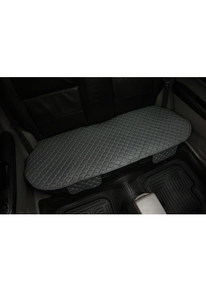 Oto Koltuk Minderi Suni Deri Ön Iki Koltuk ve Arka Oturak 3'lü Ön Gri modelleri