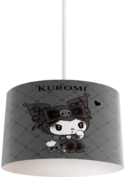 Siyah Dantelli Kuromi Bebek ve Çocuk Odası Avize