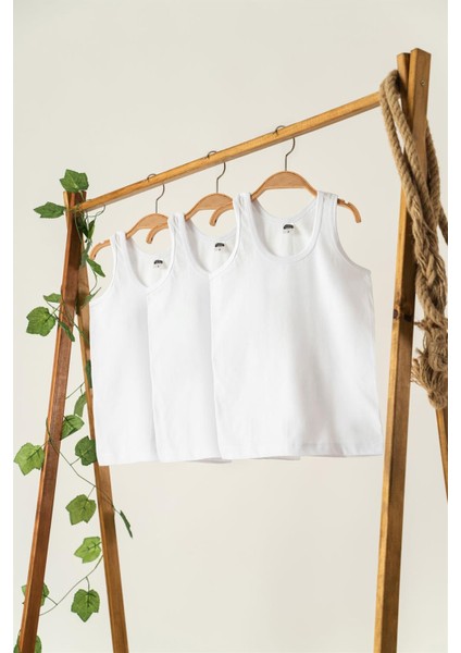 Gümüş Erkek Çocuk Atlet Pamuk (3 Adet)