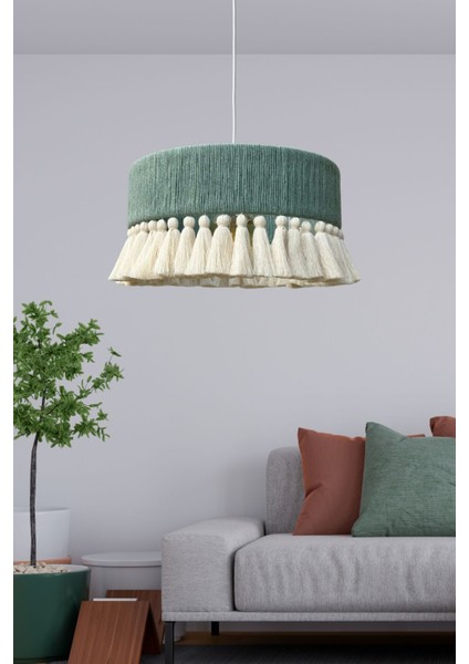 Lagertha Yeşil Avize, Salon Avize, Yatak Odası Avize, Çocuk Odası Avize, Bohem Avize