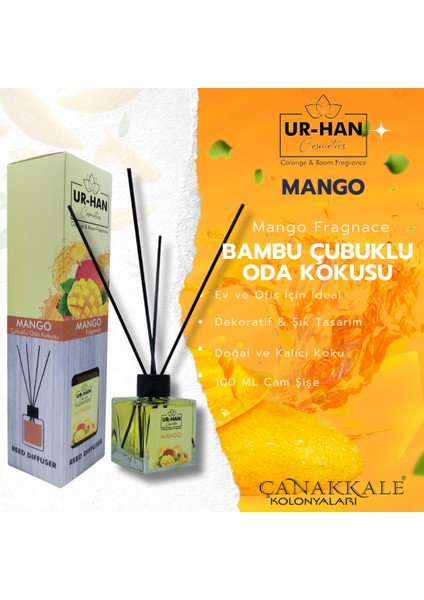 Mango Bambu Çubuklu Oda Kokusu 100 ml Cam Şişe