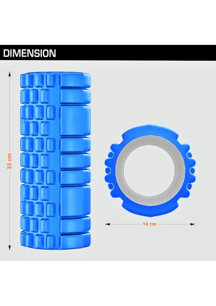 Foam Roller - Egzersiz Rulosu - Pilates Roller - Masaj Rulosu - Spor Isınma Roller - Masaj Roller - Orta Sert Masaj Köpüğü 33x14 cm. fırsatları