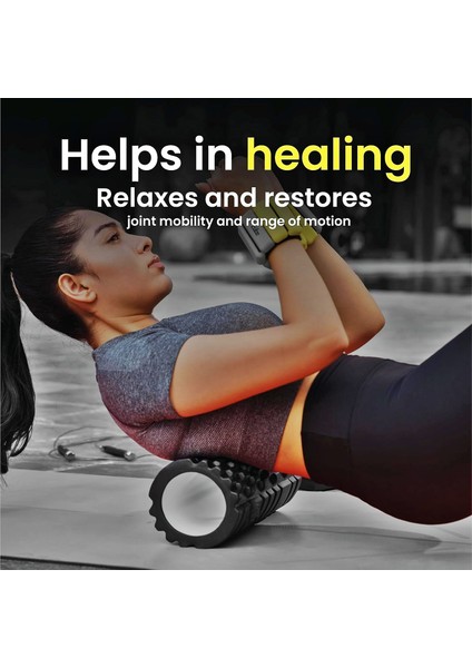 Foam Roller - Egzersiz Rulosu - Pilates Roller - Masaj Rulosu - Spor Isınma Roller - Masaj Roller - Orta Sert Masaj Köpüğü 33x14 cm.