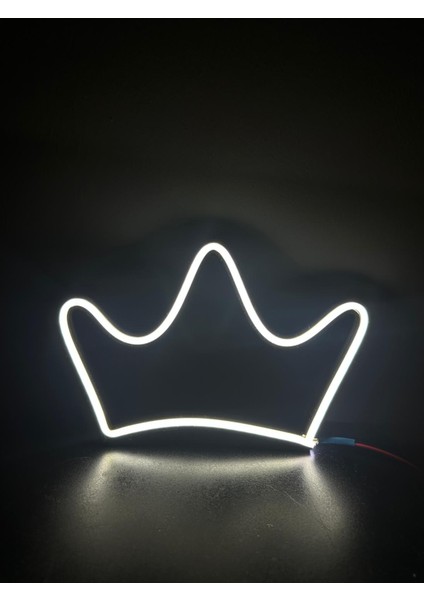 Dgrk 3D Özel Basım Filament Işıklı Tasarım Kral Tacı Neon LED Gece Lambası Dekoratif modelleri