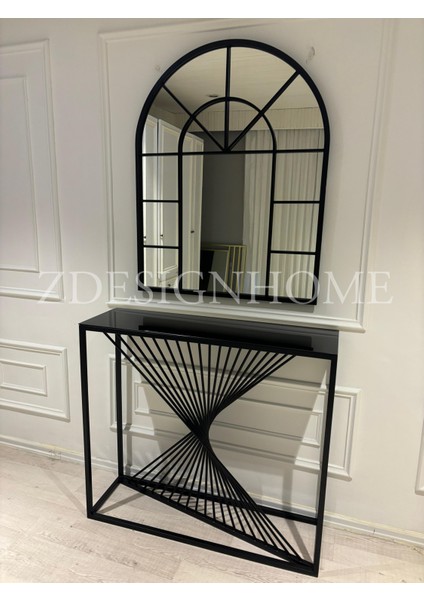 80X100 cm Ayna, 90X30X100 cm Dresuar Siyah