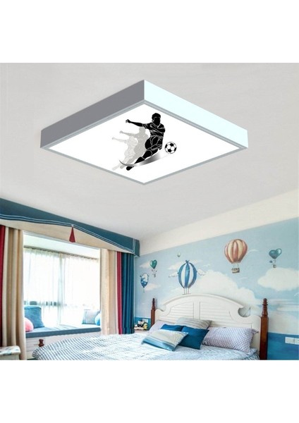 Futbol Boys Çocuk Odası LED AVIZE-60 cm x 60 x M Büyük Kare-1.5kg Hafif- 54W Güç-Kolay Montaj-Lüx Ürün modelleri