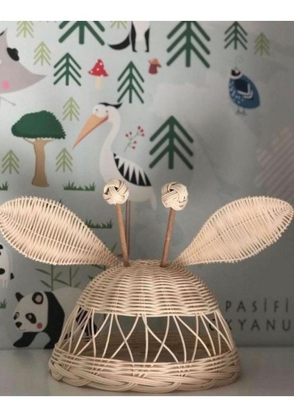 Çocuk/bebek Odası Rattan Zürafa Avize (Duy Dahil ) 35 cm Çap