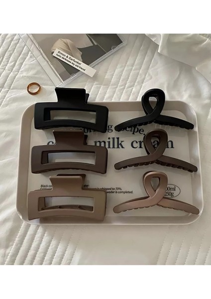 Kadın Ikili Model Siyah Kahverengi Tonlar 6'lı Set