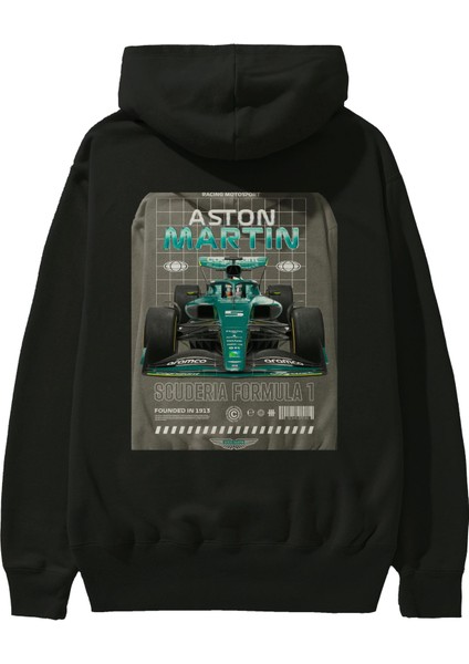 Aston Martin Formula 1 Arka Baskılı Hoodie Oversize Kapüşonlu Sweatshirt Erkek Kadın Unisex fiyatları