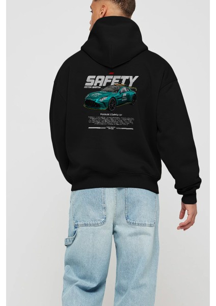 Safety Car F1 Arka Baskılı Hoodie Oversize Kapüşonlu Sweatshirt Erkek Kadın Unisex modelleri