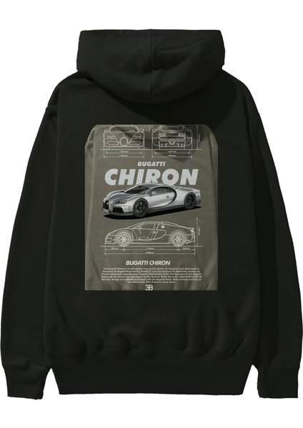 Bugattı Chıron 1 Arka Baskılı Hoodie Oversize Kapüşonlu Sweatshirt Erkek Kadın Unisex fiyatları