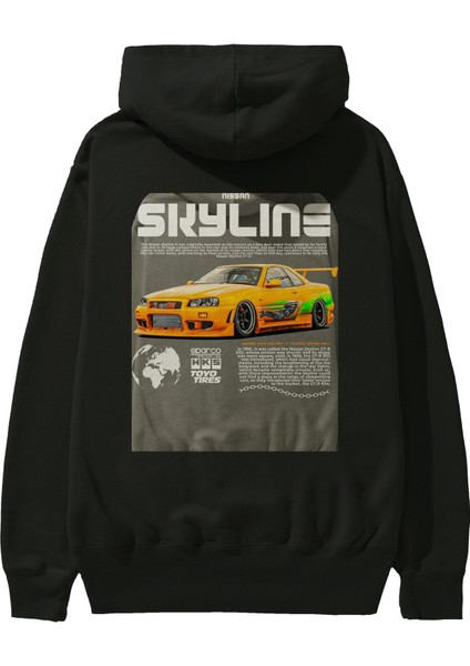 Skylıne x Supra Arka Baskılı Hoodie Oversize Kapüşonlu Sweatshirt Erkek Kadın Unisex fiyatları