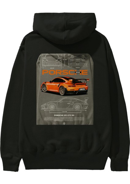 Porsche 992 Arka Baskılı Hoodie Oversize Kapüşonlu Sweatshirt Erkek Kadın Unisex fiyatları