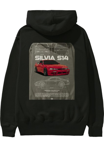 Nissan Silvia S14 Arka Baskılı Hoodie Oversize Kapüşonlu Sweatshirt Erkek Kadın Unisex fiyatları