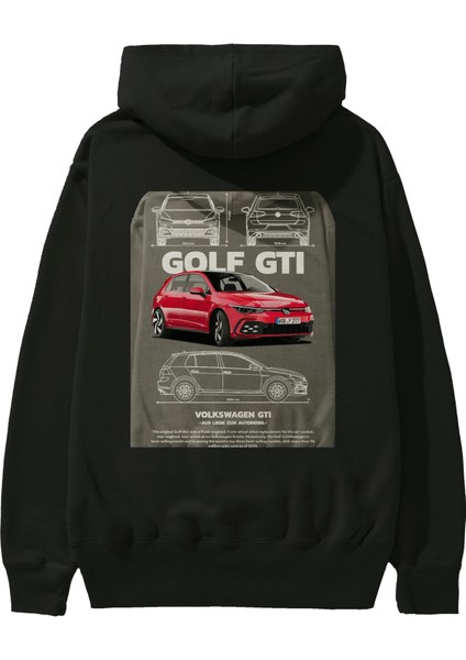 Volkswagen Golf Gtı Arka Baskılı Hoodie Oversize Kapüşonlu Sweatshirt Erkek Kadın Unisex fiyatları