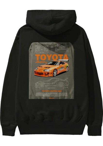 Toyota Supra Mk4 Fast And Furious Arka Baskılı Hoodie Oversize Kapüşonlu Sweatshirt Erkek Kadın Unisex fiyatları