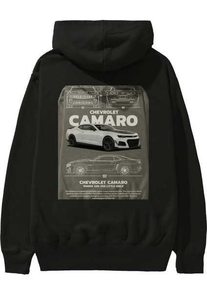 Chevrolet Camaro 1 Arka Baskılı Hoodie Oversize Kapüşonlu Sweatshirt Erkek Kadın Unisex fiyatları