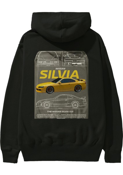 Nıssan Sılvıa 1 Arka Baskılı Hoodie Oversize Kapüşonlu Sweatshirt Erkek Kadın Unisex fiyatları