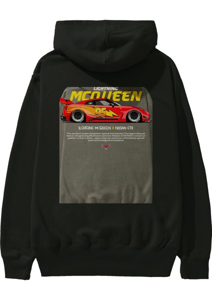 Lightning Mqueen Arka Baskılı Hoodie Oversize Kapüşonlu Sweatshirt Erkek Kadın Unisex fiyatları