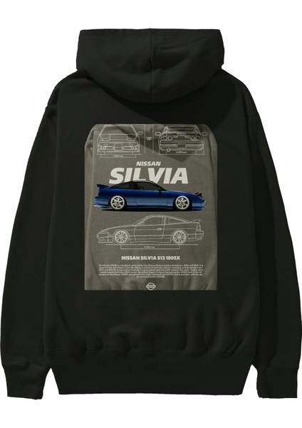 Nıssan Sılvıa 2 Arka Baskılı Hoodie Oversize Kapüşonlu Sweatshirt Erkek Kadın Unisex fiyatları