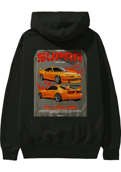 Toyota Supra 3gen Arka Baskılı Hoodie Oversize Kapüşonlu Sweatshirt Erkek Kadın Unisex fiyatları