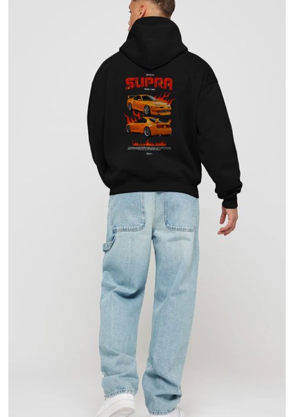 Toyota Supra 3gen Arka Baskılı Hoodie Oversize Kapüşonlu Sweatshirt Erkek Kadın Unisex fırsatları