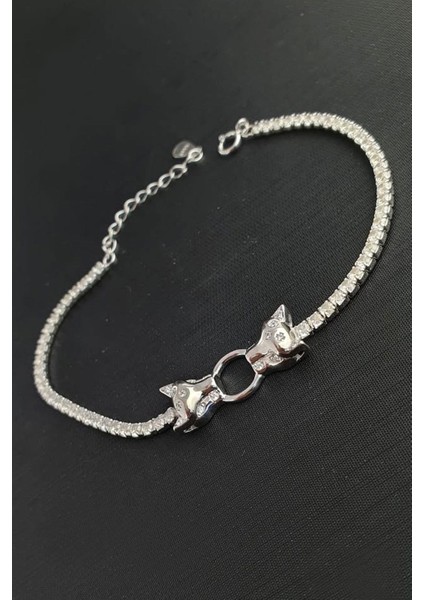 Kaplan Figürlü 925 Ayar Gümüş Su Yolu Bileklik fiyatları