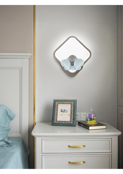 Kelebek Kare Modern Ithal LED Aplik