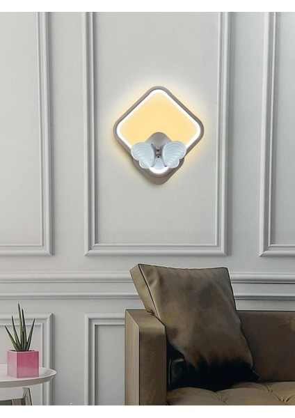 Kelebek Kare Modern Ithal LED Aplik