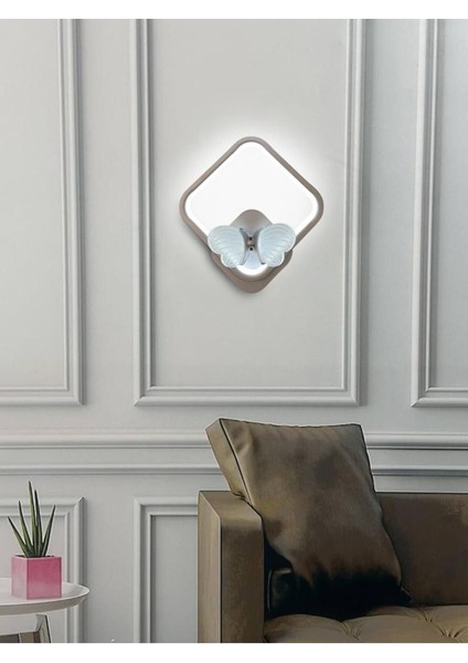 Kelebek Kare Modern Ithal LED Aplik
