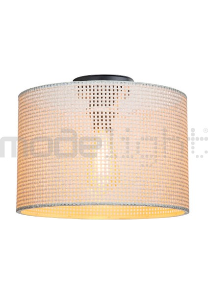 Goza 30 cm Silindir Plafonyer Avize Hasır Beyaz Salon-Oturma-Çocuk-Yemek-Yatak Odası--Antre-Mutfak fiyatları