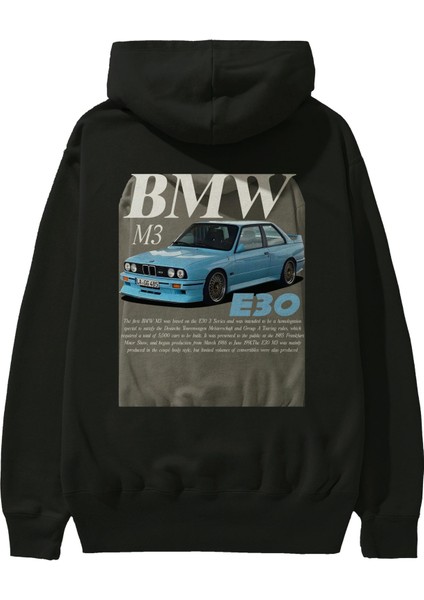 Bmw M3 E30 Arka Baskılı Hoodie Oversize Kapüşonlu Sweatshirt Erkek Kadın Unisex fiyatları
