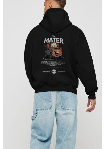 Tow Mater Arka Baskılı Hoodie Oversize Kapüşonlu Sweatshirt Erkek Kadın Unisex modelleri