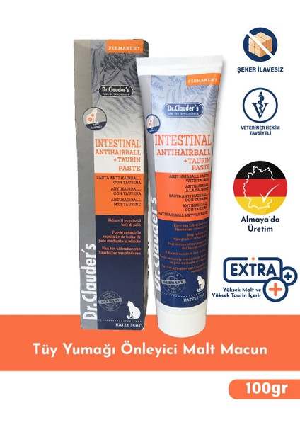 .clauders Intestinal Anti Hairball Tüy Yumağı Kontrol Kedi Macunu 100 gr fiyatları