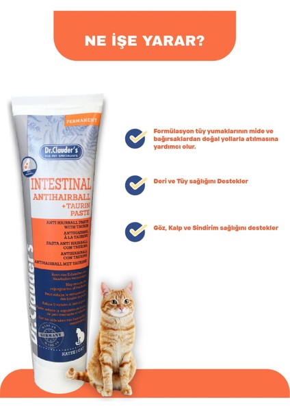 .clauders Intestinal Anti Hairball Tüy Yumağı Kontrol Kedi Macunu 100 gr modelleri