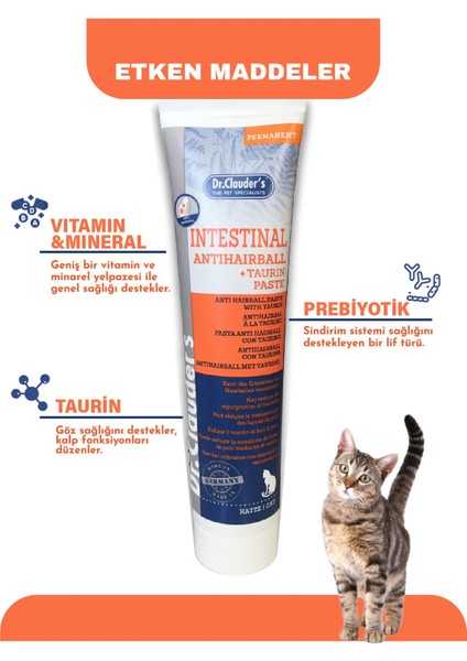 .clauders Intestinal Anti Hairball Tüy Yumağı Kontrol Kedi Macunu 100 gr fırsatları