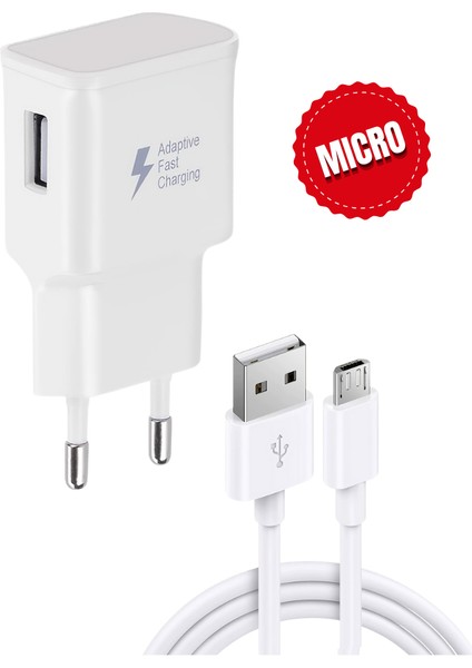 12W 2.1A Usb +Micro Girişli Adaptör ve Kablo Hızlı Şarj Aleti Seti TN-C01