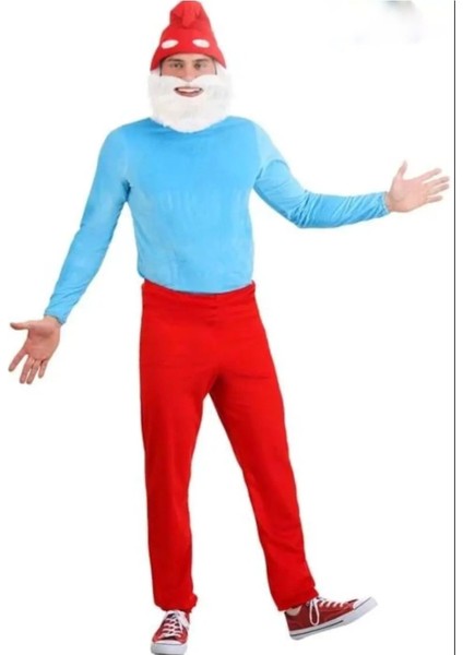 KADIKÖY KOSTÜM Yetişkin Şirin Baba Kostümü fiyatları