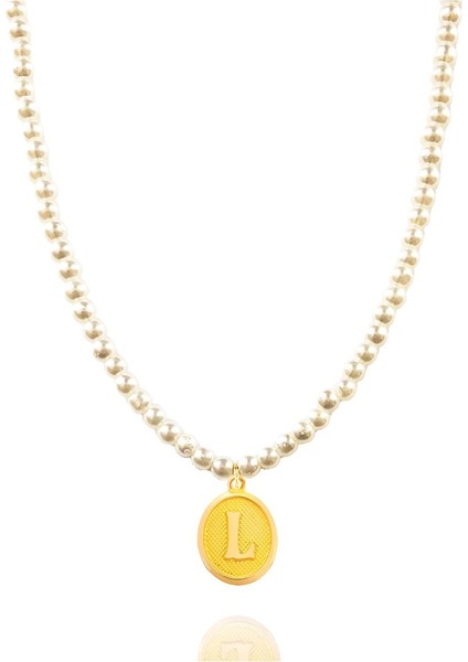 14 Ayar 0.45 Gram L Harfli Incili Kolye